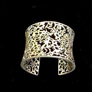 Lia Sophia "Appliqué" Antique Silver Cuff Bracelet